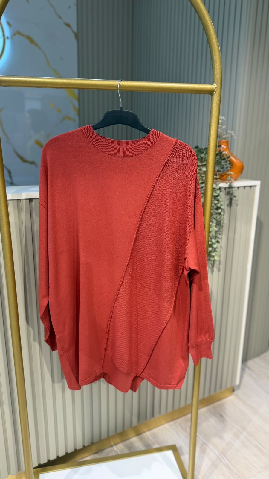 TIĞ TRİKO 21872 ÖRGÜ DETAYLI RAYON TUNIK- SOMON