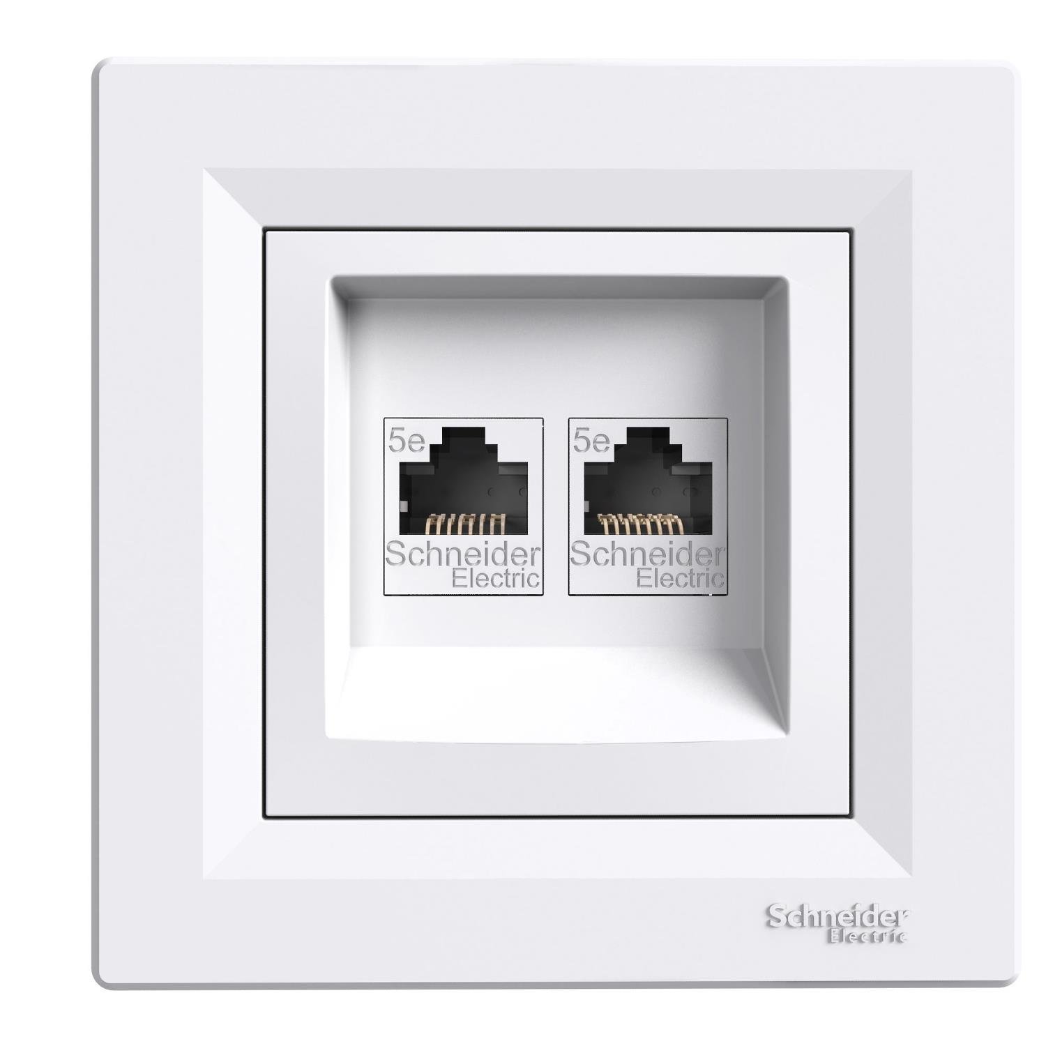  Asfora 2li RJ45 Boş Priz Beyaz Çerçevesiz  EPH4470521