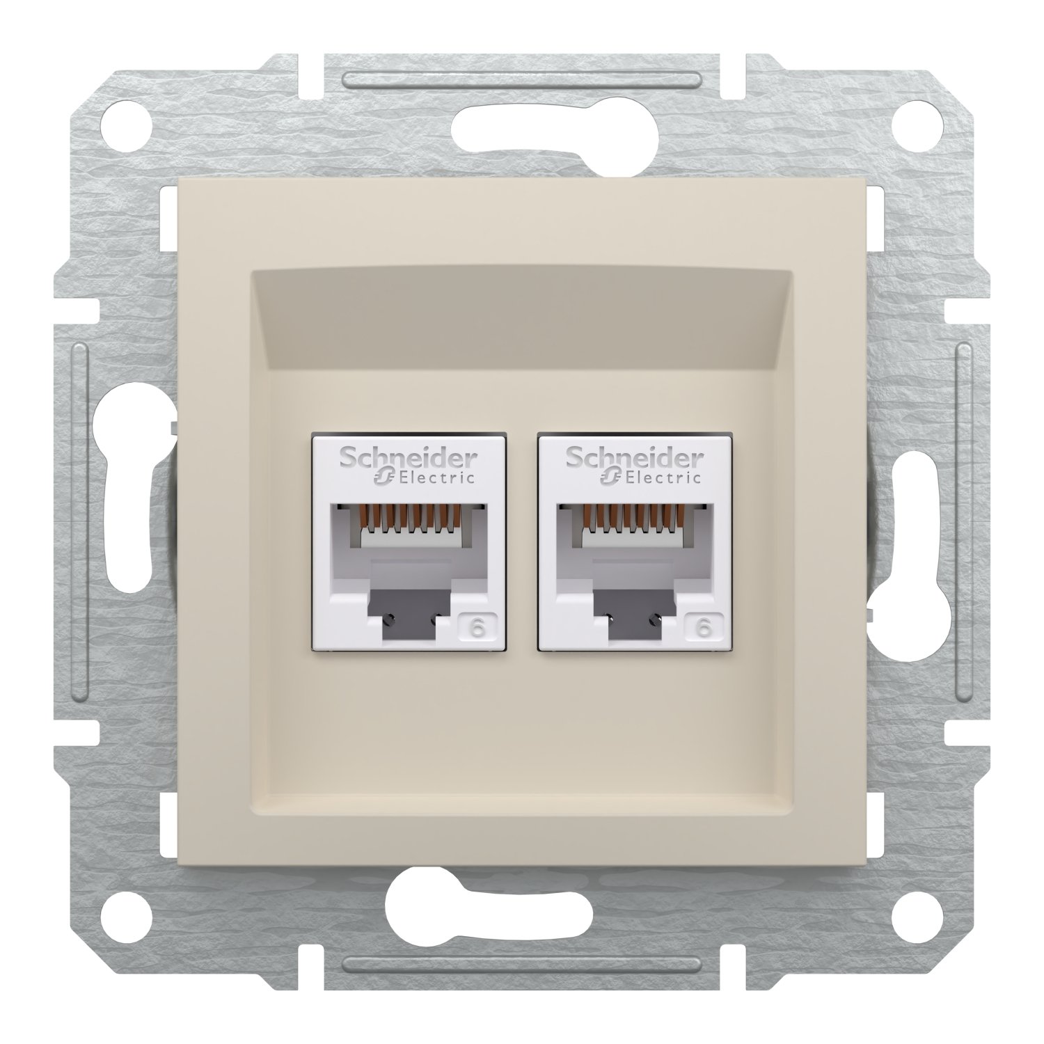 Asfora 2*RJ45 CAT6-UTP çerçevesiz EPH4870123