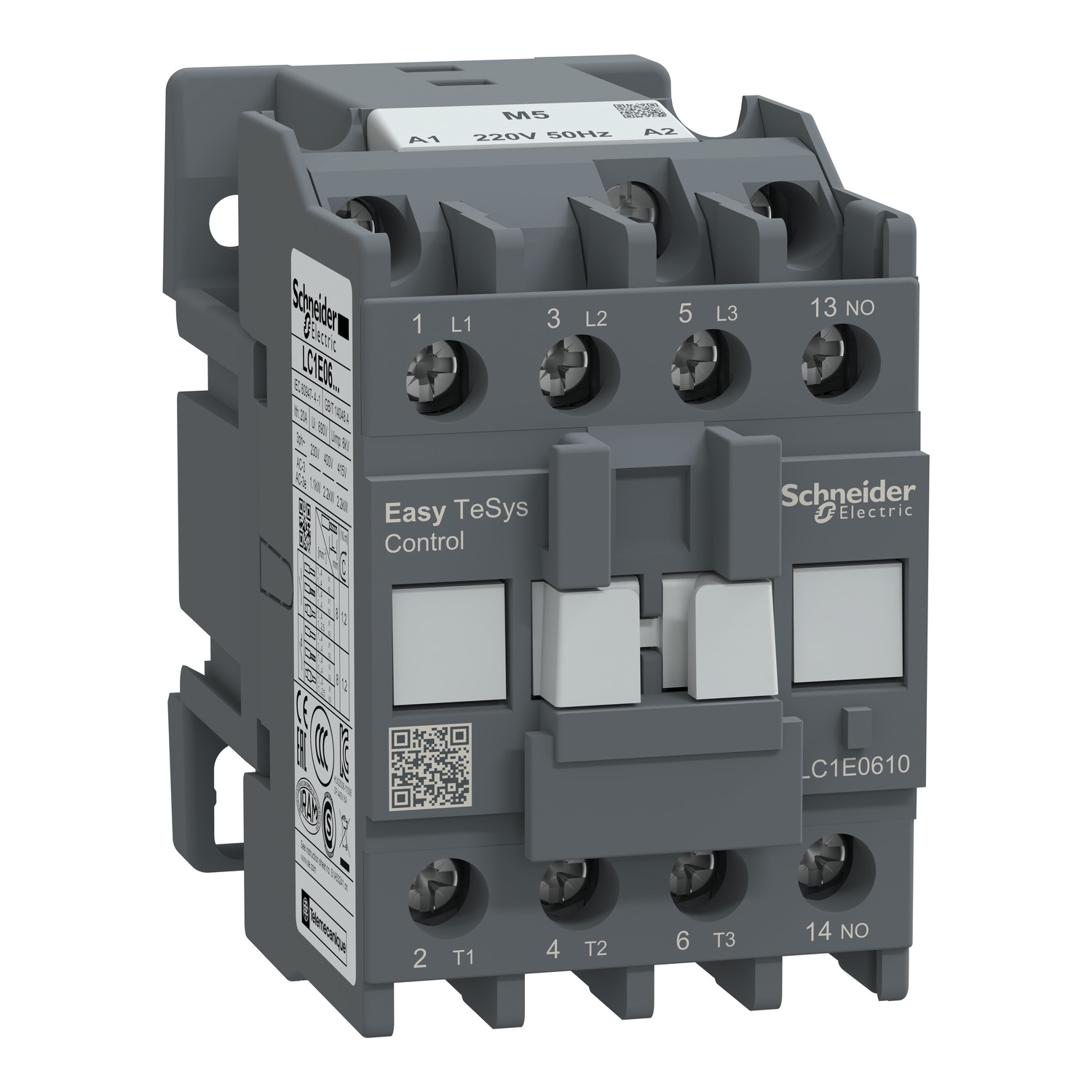 LC1E0610M5SchneiderEasy TeSys Kontaktör 3P 440 V 6A - 220 V AC BOBİN