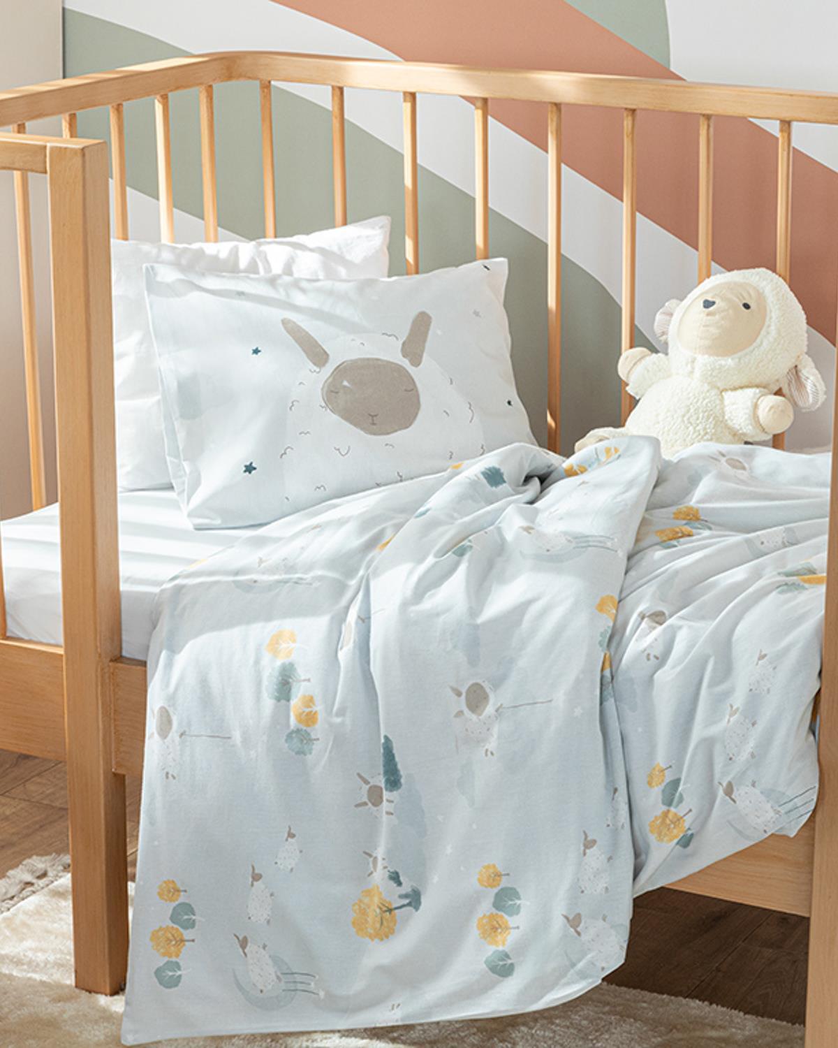 Little Lamb Pamuklu Bebe Nevresim Takımı 