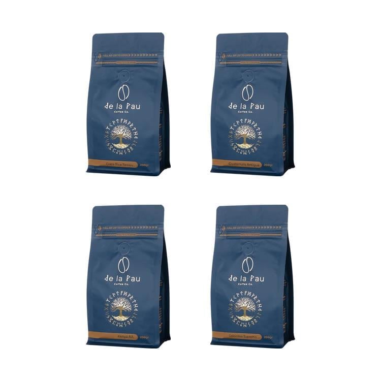 De la Pau Combo Dünya Kahveleri Tanışma Paketi 250 gr 4'lü Set