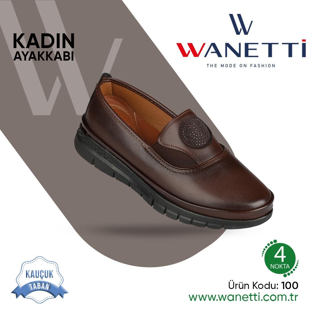 100 Atom Kauçuk Taban Bayan Ayakkabı