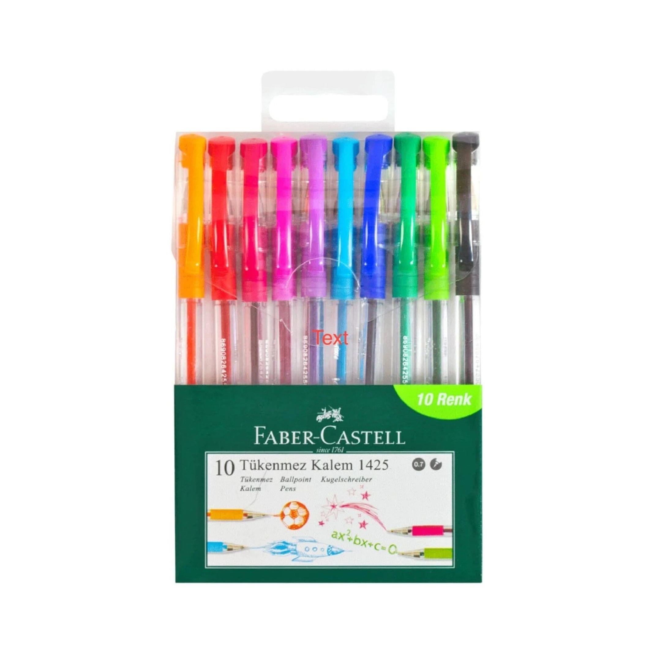 Faber Castell-Faber Castell 1425 Tükenmez Kalem 10'lu Poşet