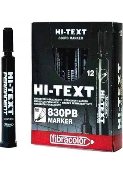 hi-text-Hi-Text 830 Pb Yuvarlak Uçlu 12'li Permenant Kalem