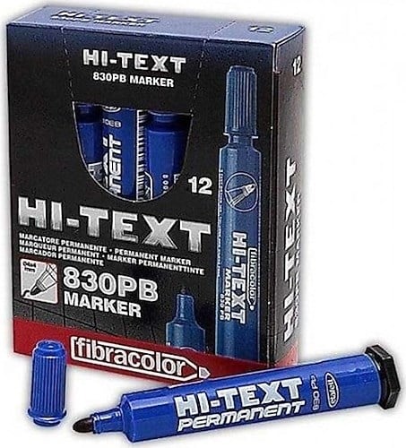 hi-text-Hi-Text 830 Pb Yuvarlak Uçlu Mavi 12'li Permenant Kalem