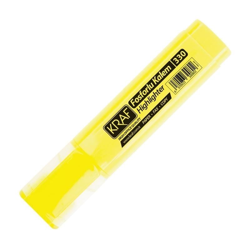 Kraf-Kraf Fosforlu Kalem 330 Sarı