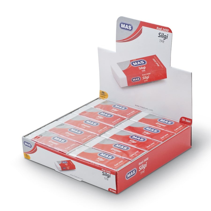Mas-Mas 2450 Plastik Silgi 20'li