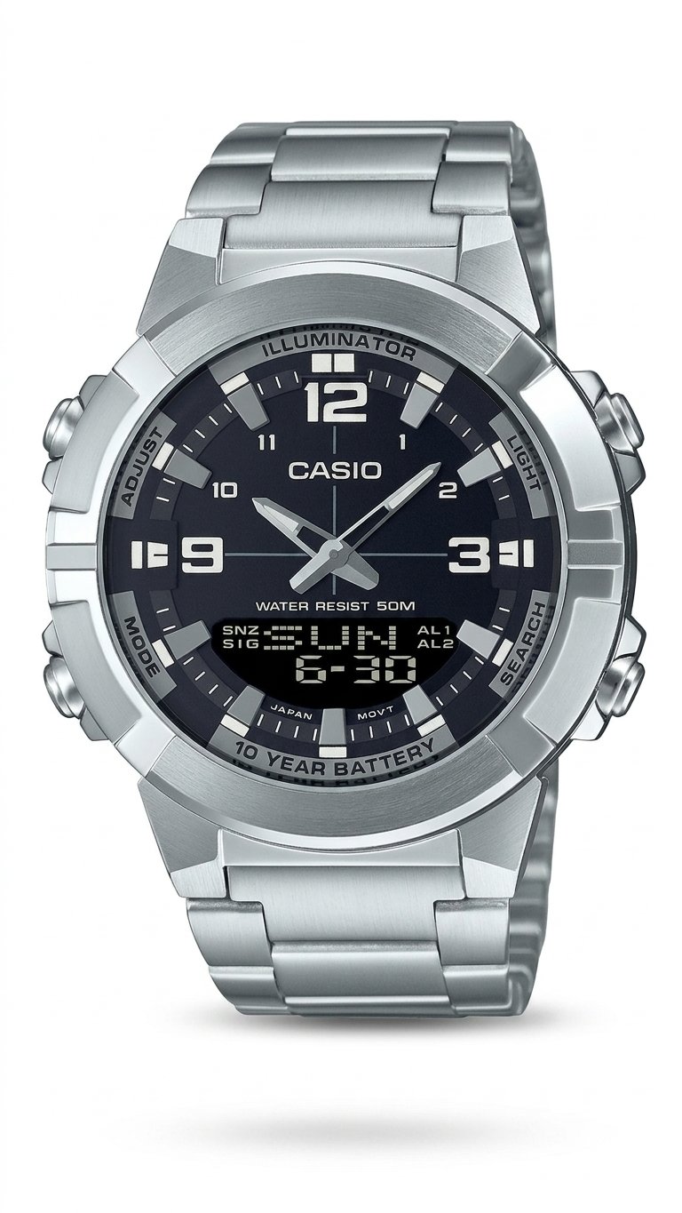 Casio AMW‑870D‑1AVDF Metal Kordon Erkek Kol Saati