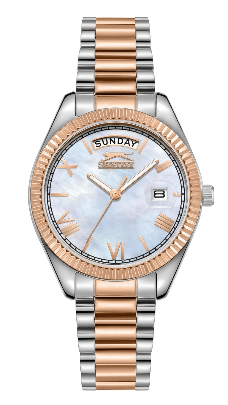 Slazenger SL.09.2338.4.12 Rose Gold Gümüş Çelik Kadın Kol Saati  Kopyala