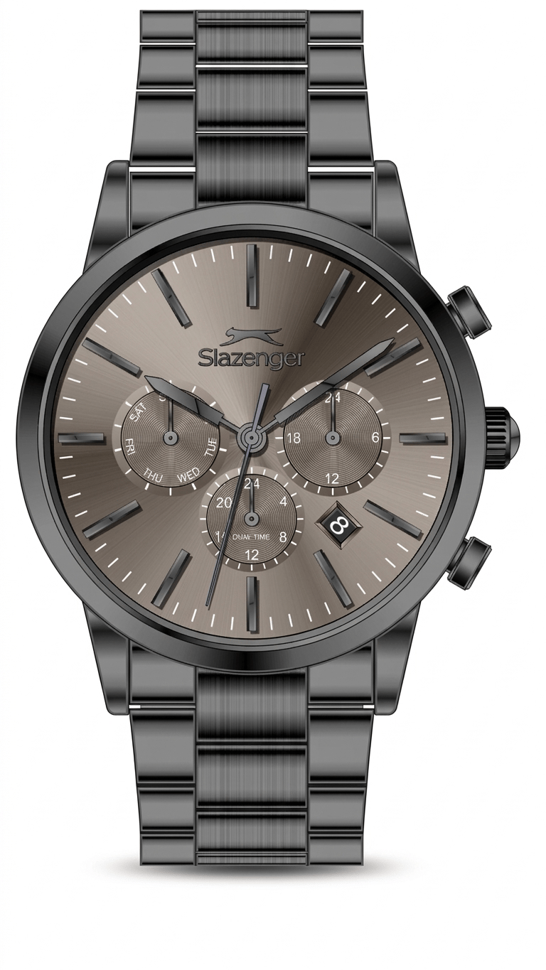 Slazenger SL.09.2545.2.08 Antrasit Erkek Kol Saati