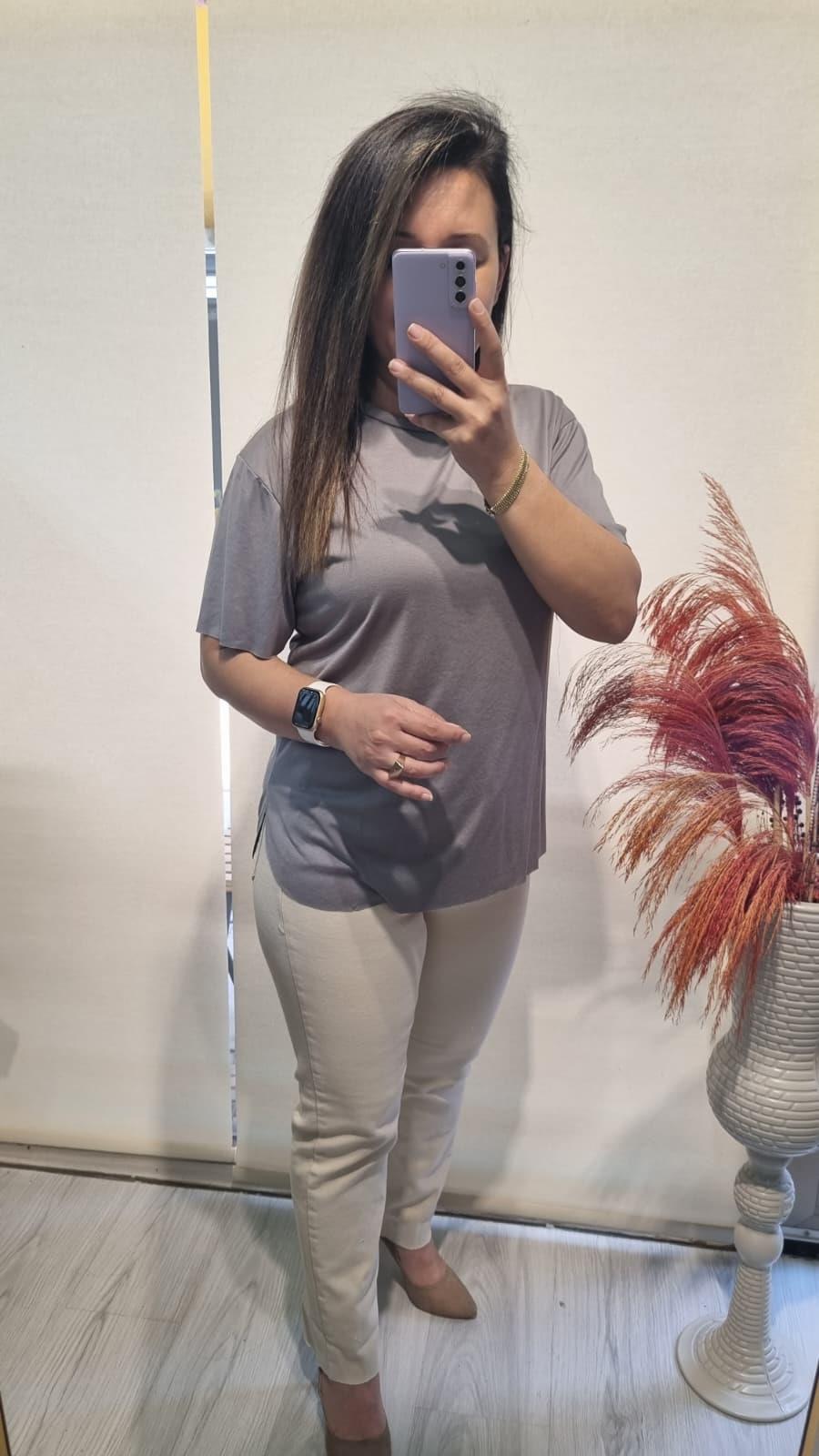Orjinal Marka Gri Modal Tshirt