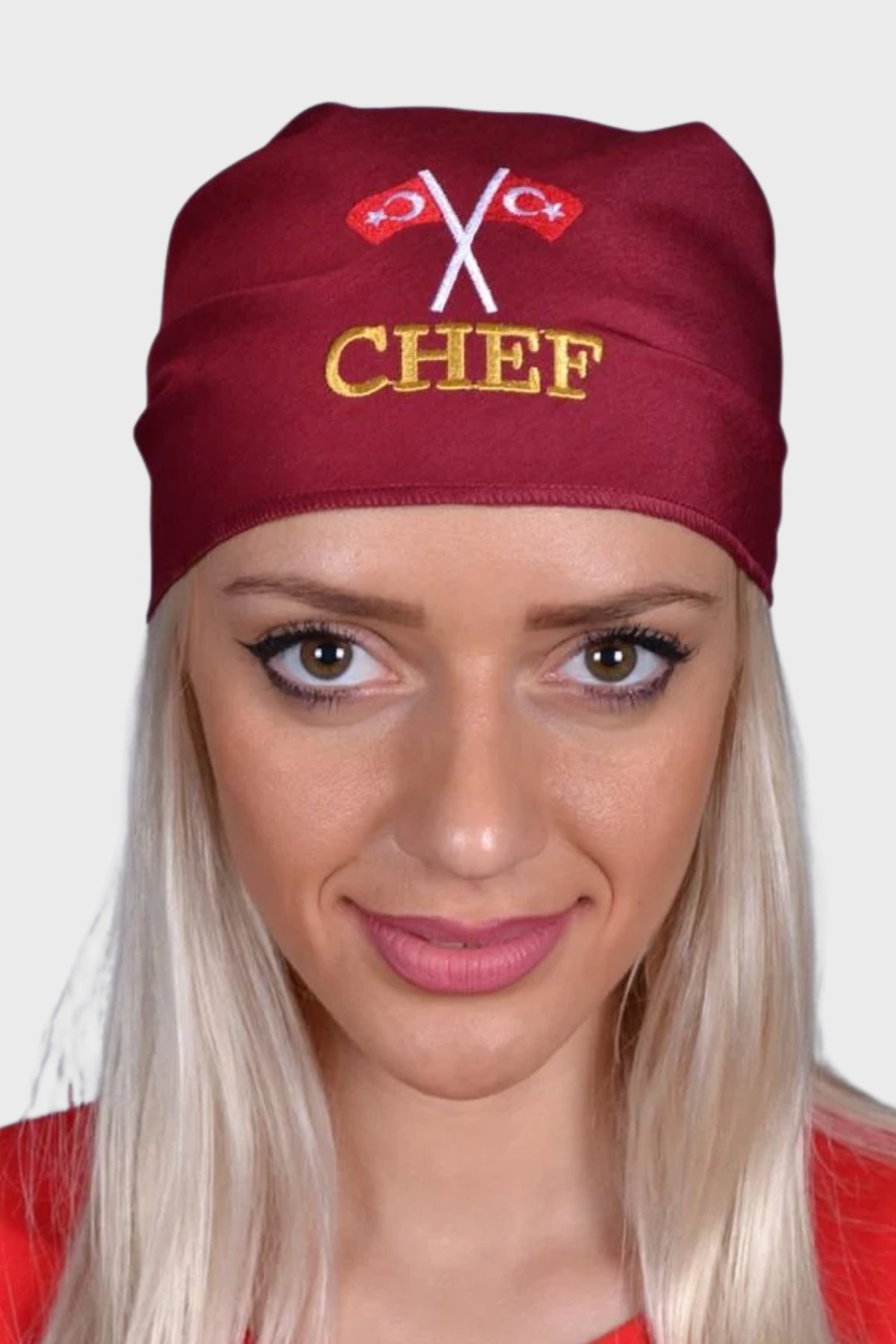Bordo Chef Aşçı Bandanaları