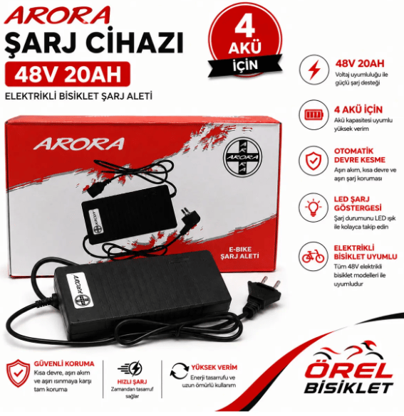 ARORA ŞARJ CİHAZI (48V-20AH)
