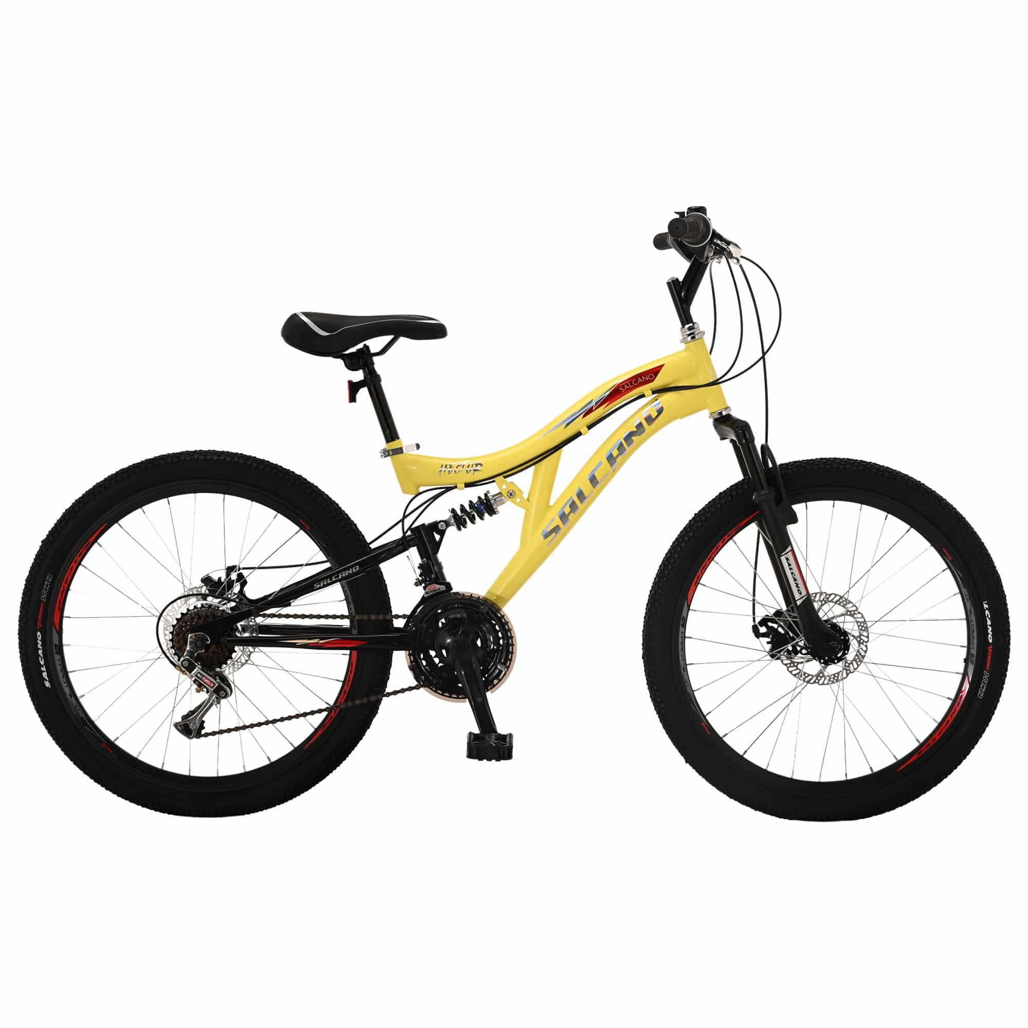 Salcano Hector 24 Md 24 Jant Disk Fren Çift Amortisörlü Bisiklet (140 ile 160 cm Arası Boy)