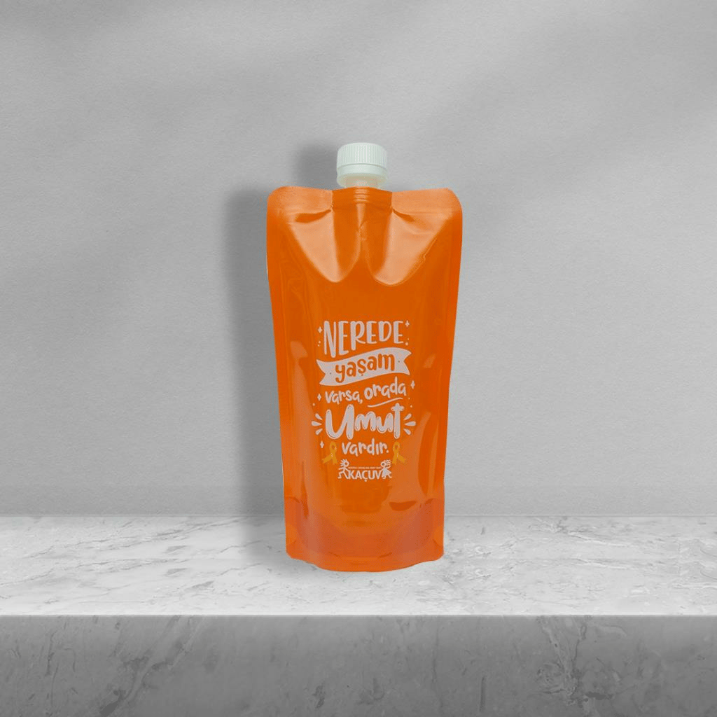 Katlanabilir Su Matarası - Turuncu 