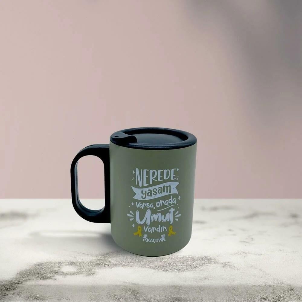 Bej Paslanmaz Çelik Bardak - 300ml