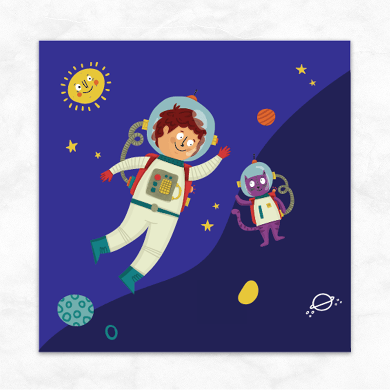 Sünnet Davetiyesi - Astronot Arda   (Zarf Hediyeli)