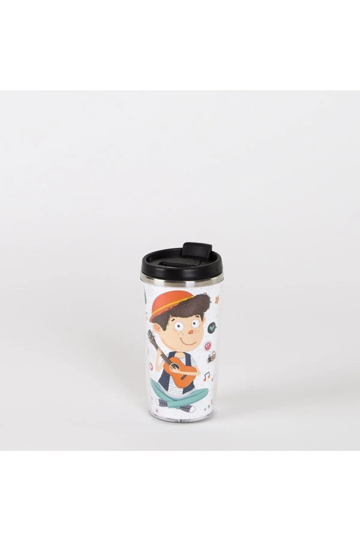 Gitarlı Erkek Çocuk Çelik Termos - 250 ml