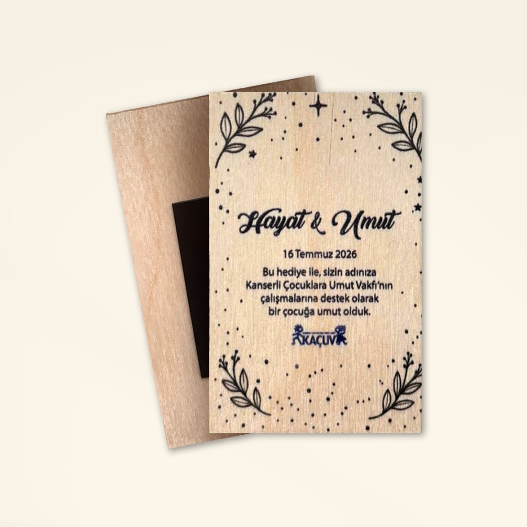 Ahşap Magnet - Yıldızlarla Çiçeklen