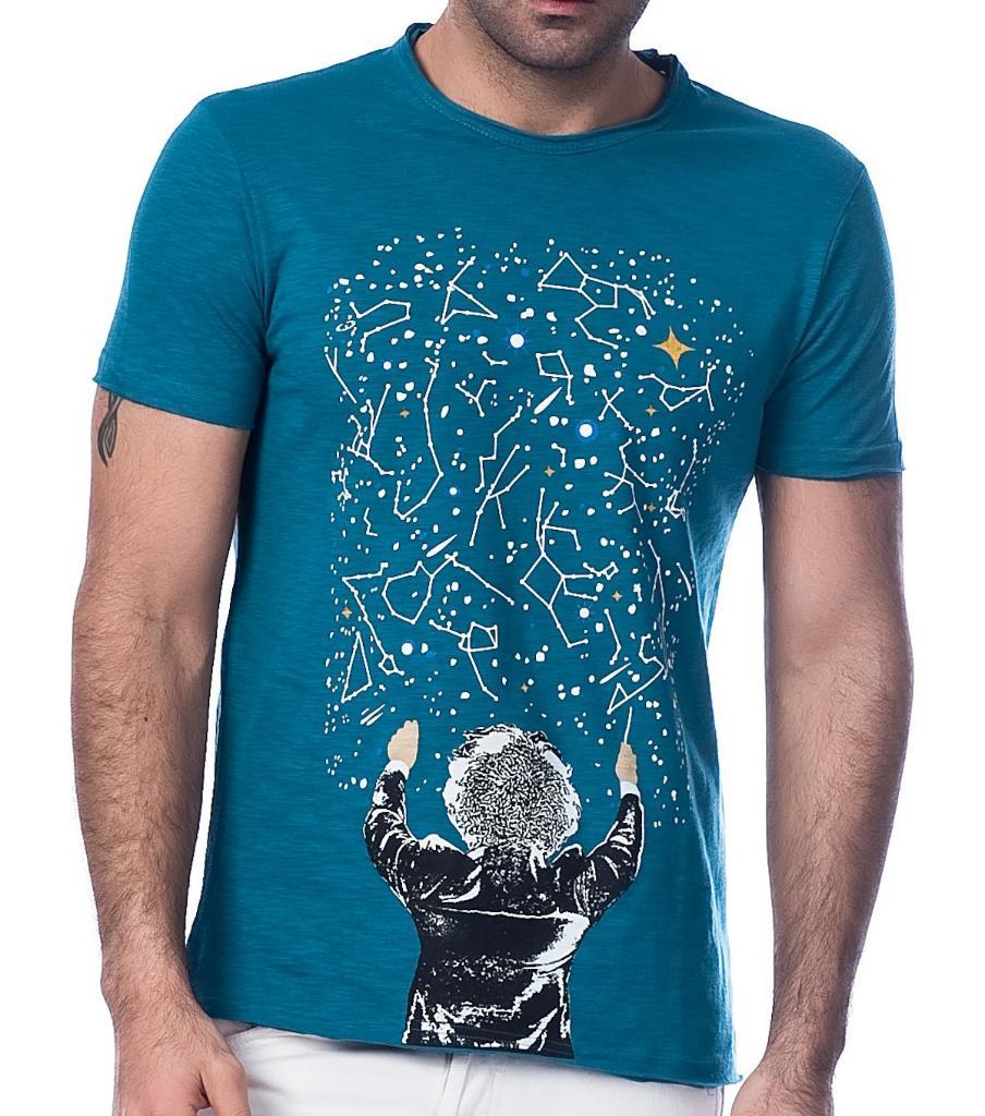 Scorp Graphics Milky Way Baskılı Erkek Tişört