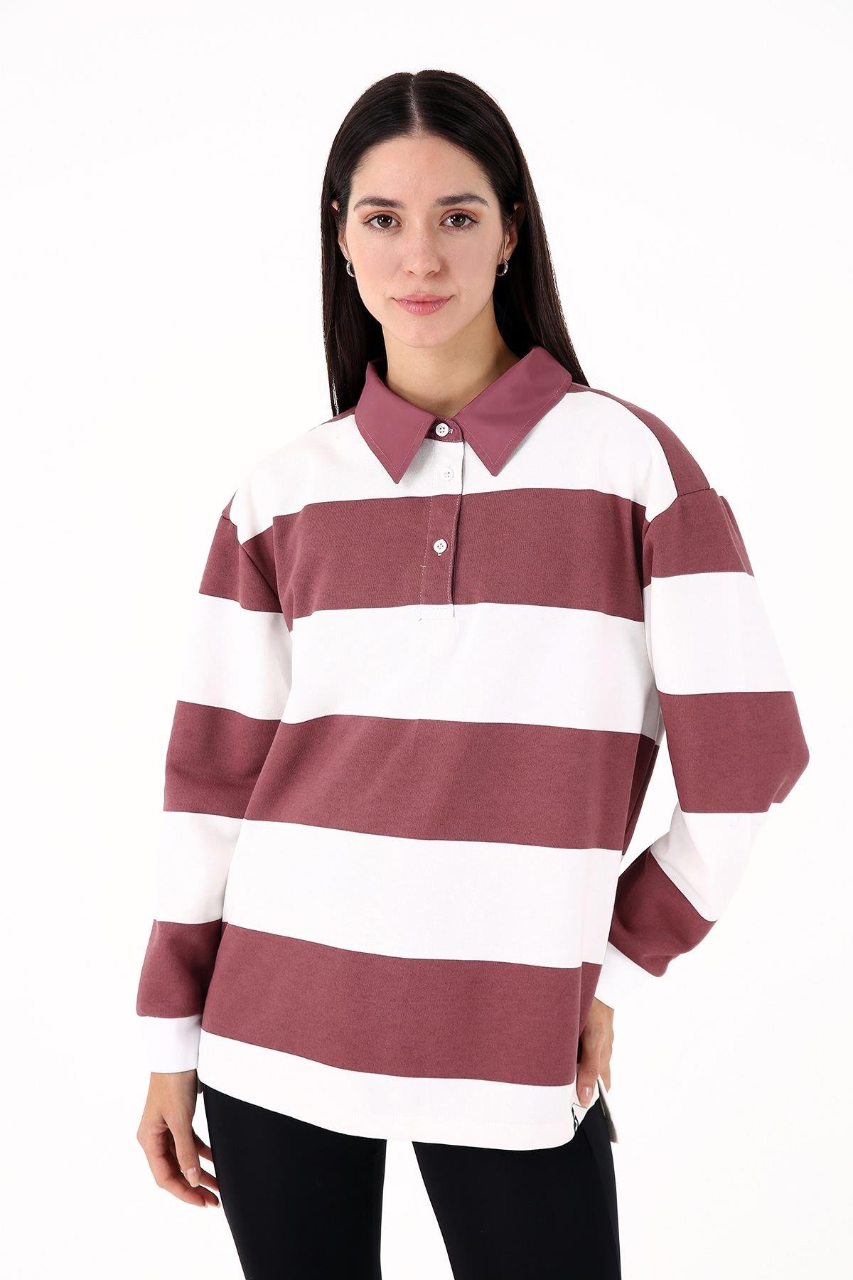Scorp Luxe Kadın Casual Sweatshirt Bordo