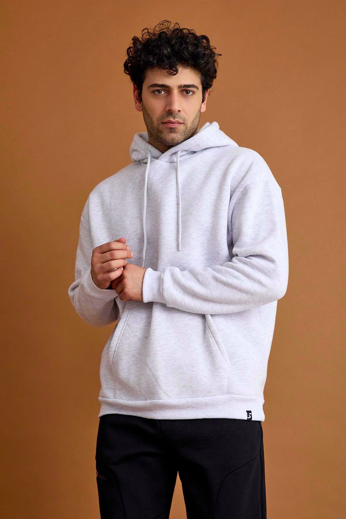 Scorp Origin Erkek Hoodie Sweatshirt Gri