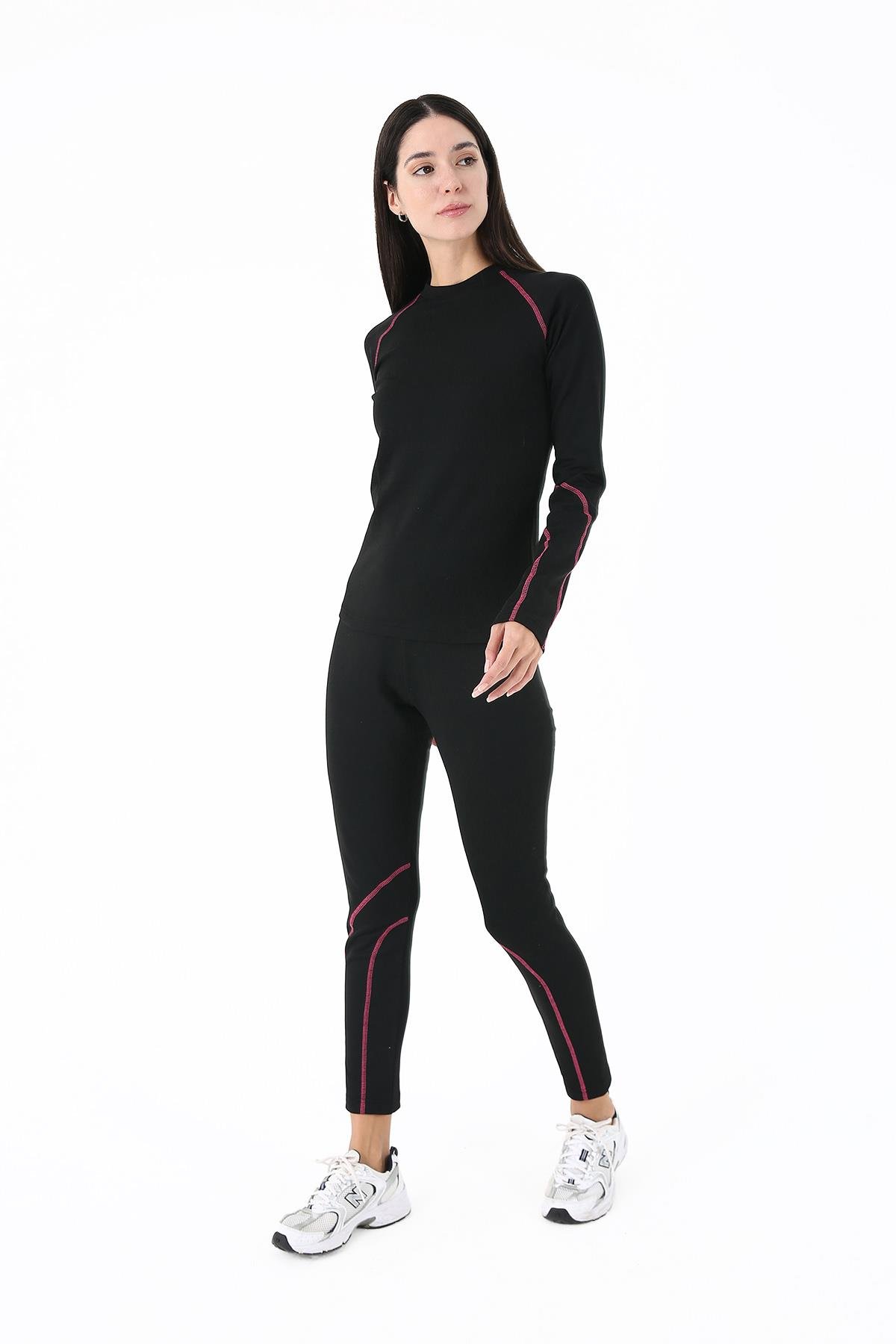 Scorp Thermo-Fit Kadın Termal İçlik Takım Alt Üst Kayak İçliği Siyah