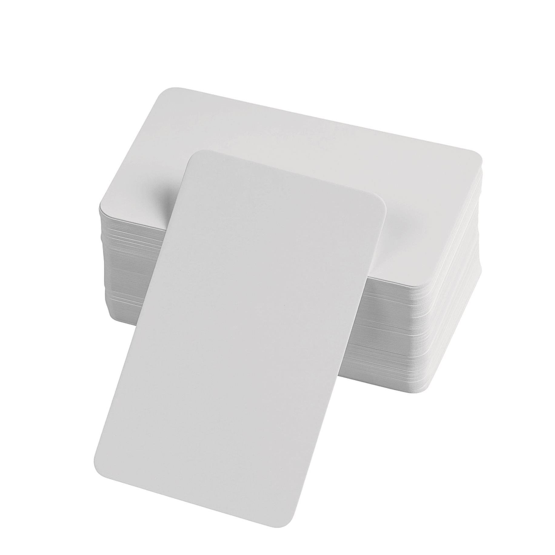 Boş Kelime Kartları 5x8 cm - 50 Adet Oval Kenarlı | Tabu & Not Kartları - Beyaz