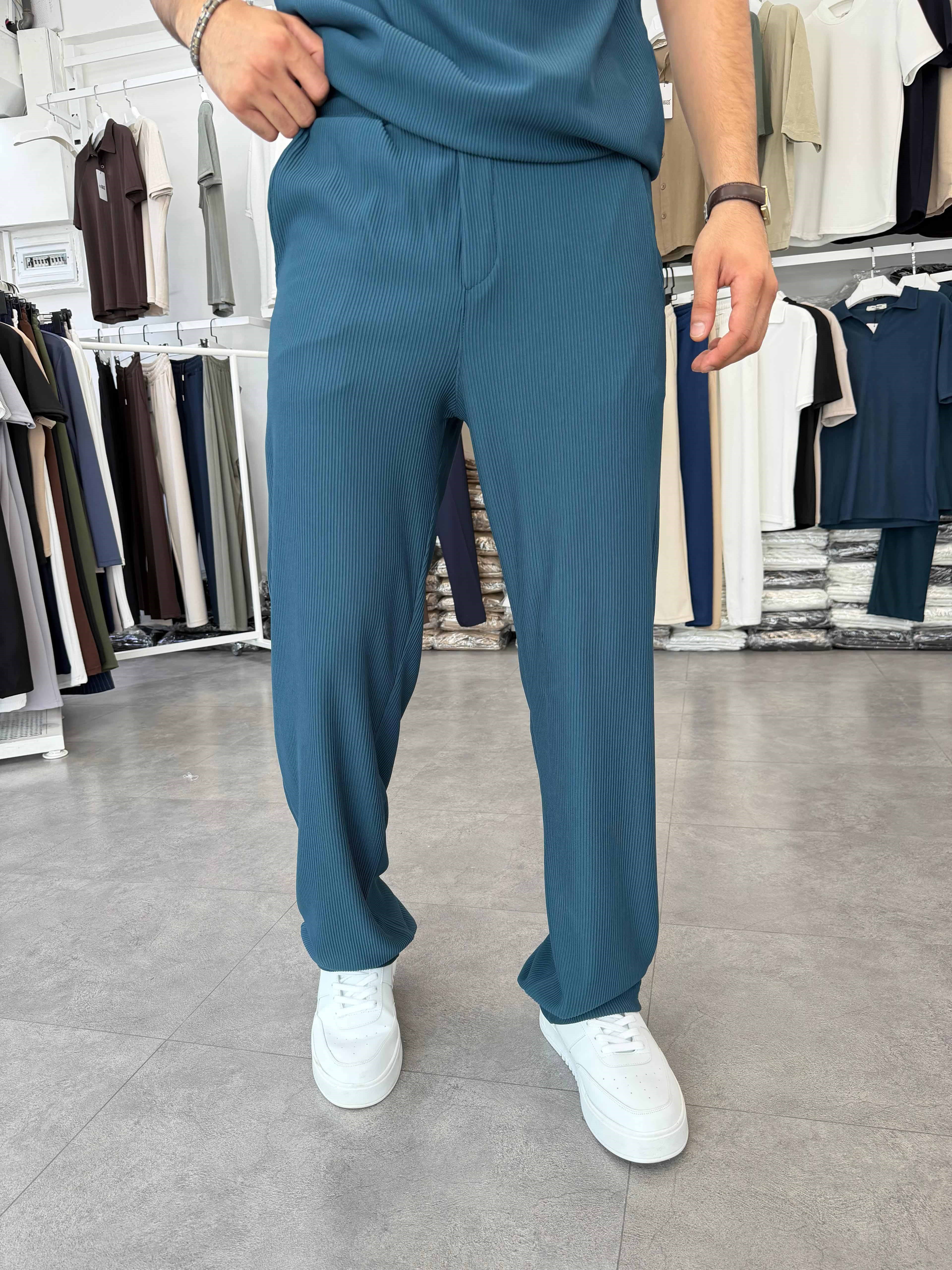 İthal Ottoman Baggy Pantolon Petrol Mavisi