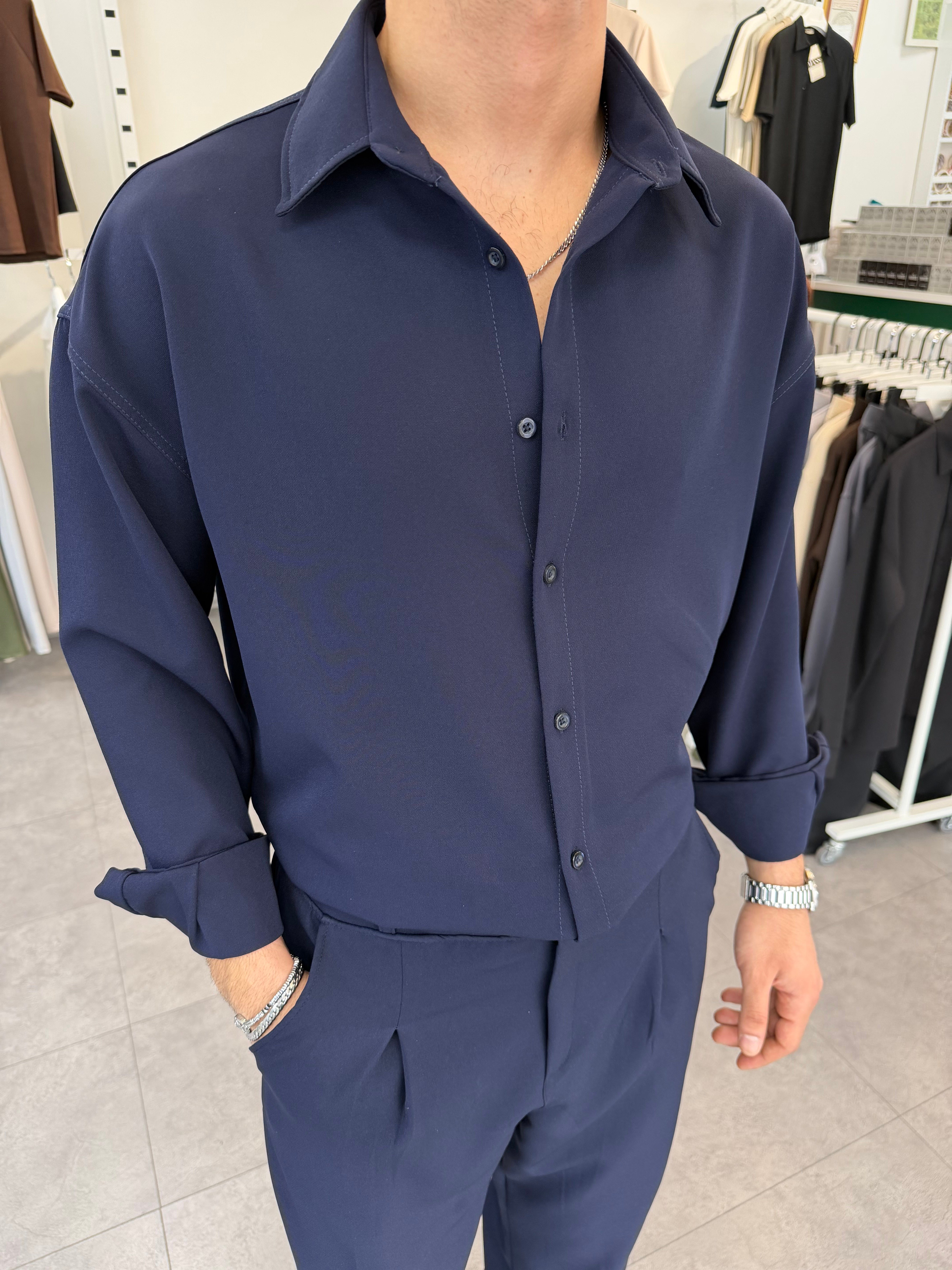 Oversize Duble Takım Lacivert