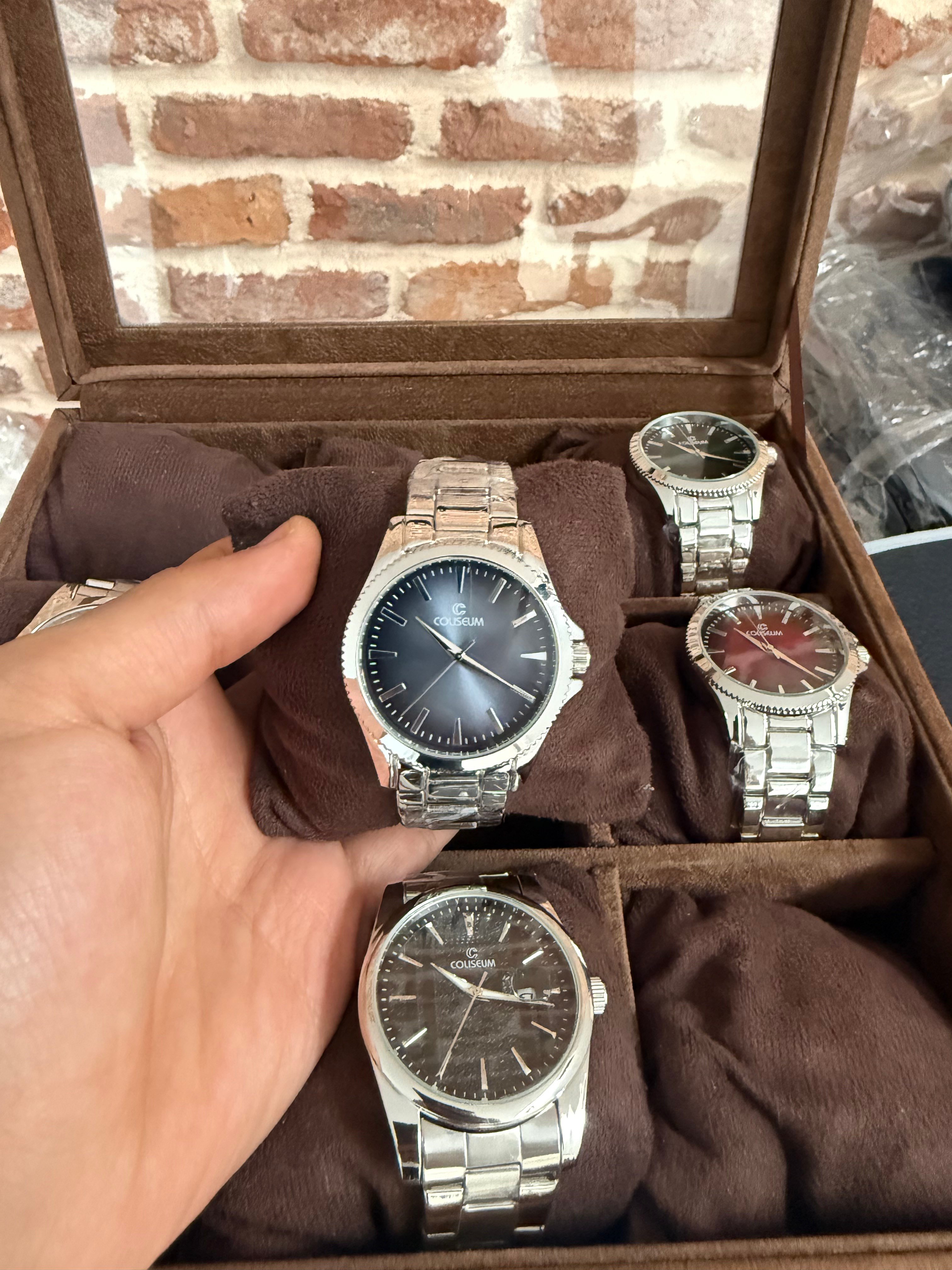 Premium Çelik Kordon Safir Mavi Kadran Erkek Saat
