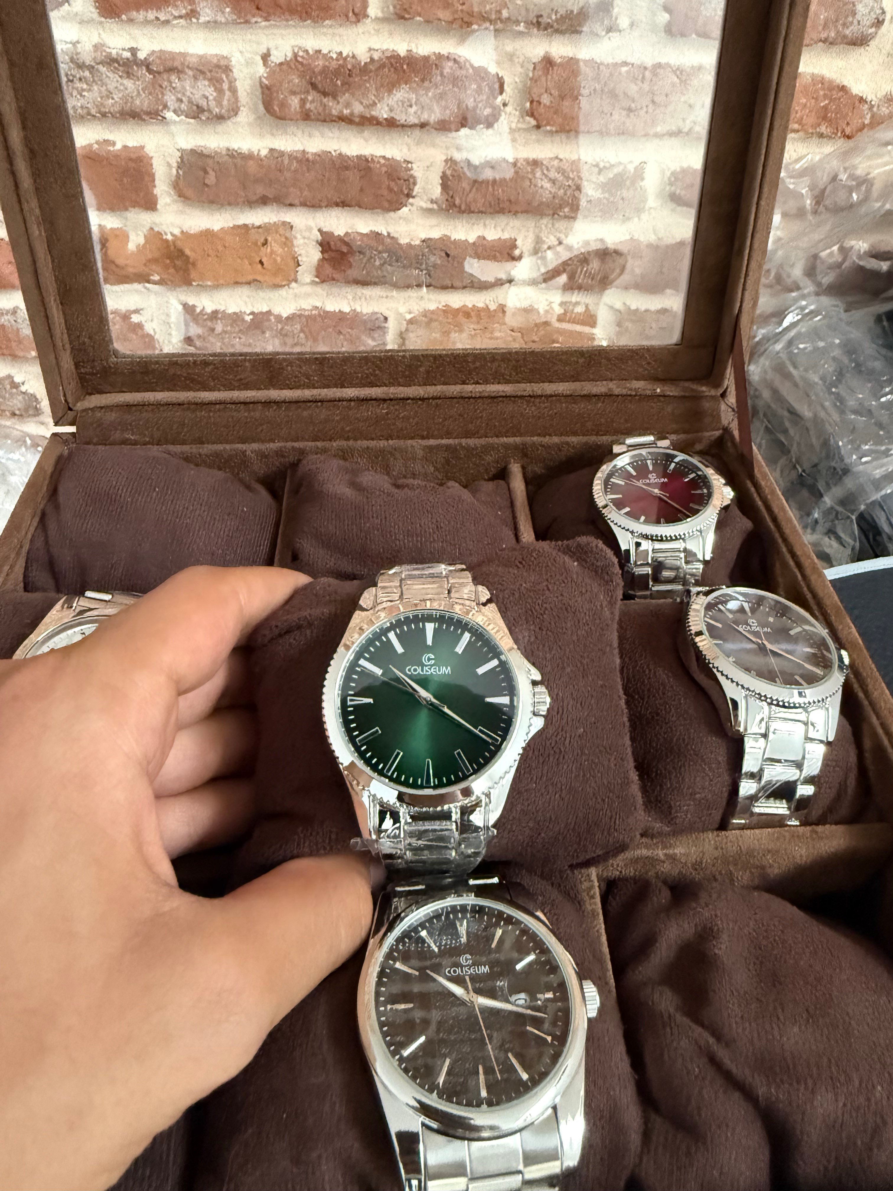 Premium Çelik Kordon Zümrüt Yeşili Erkek Saat