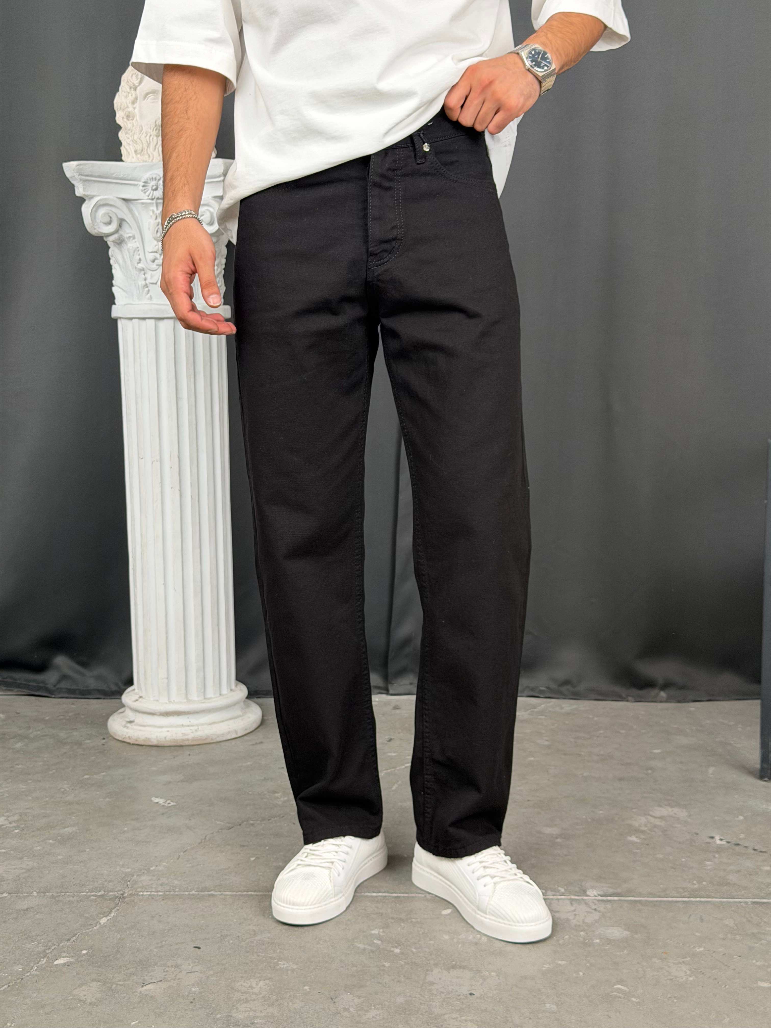 Premium Regular Kalıp Denim Pantolon Siyah