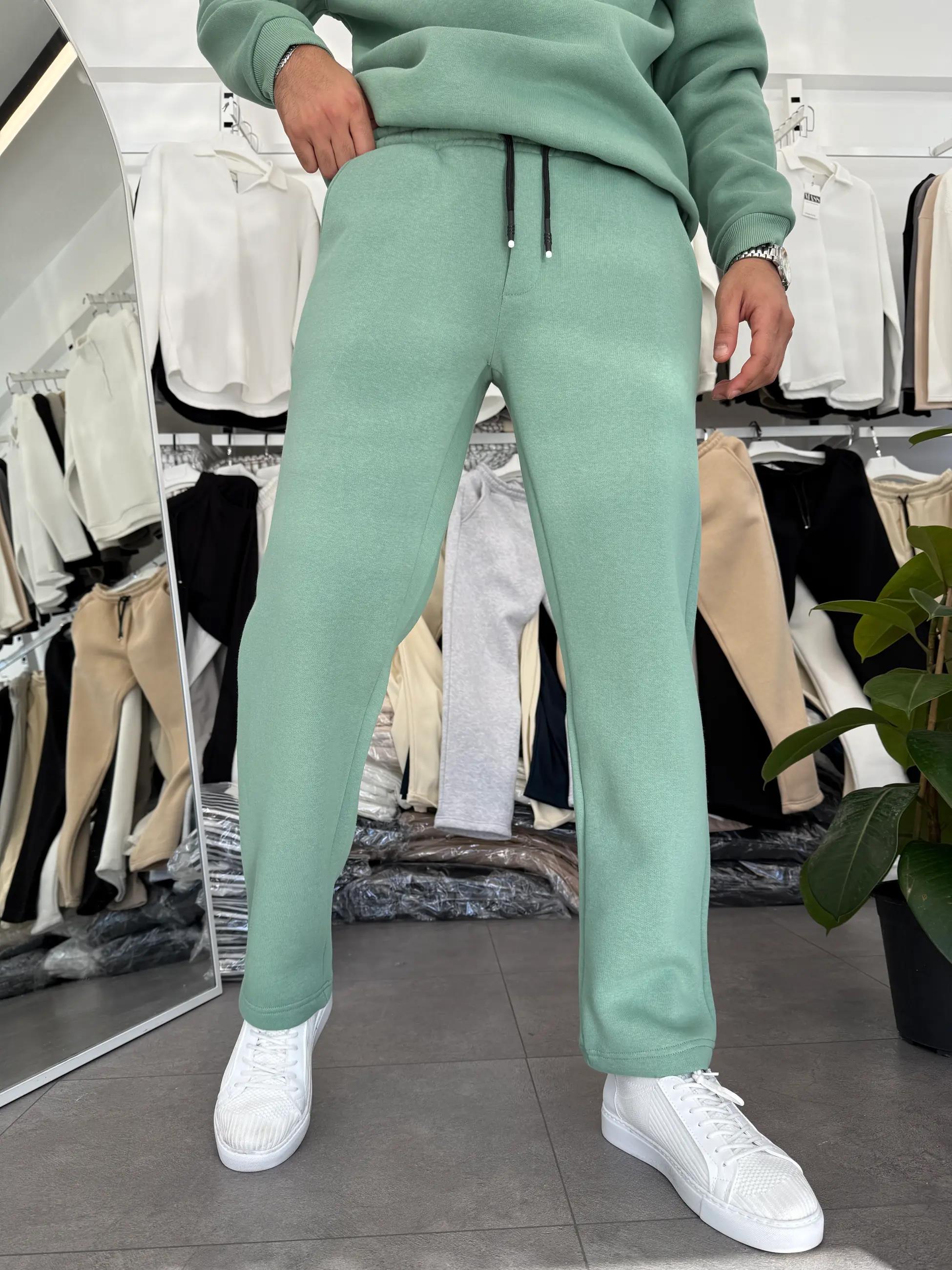 Üç İplik Şardonlu Kışlık Baggy Eşofman Mint