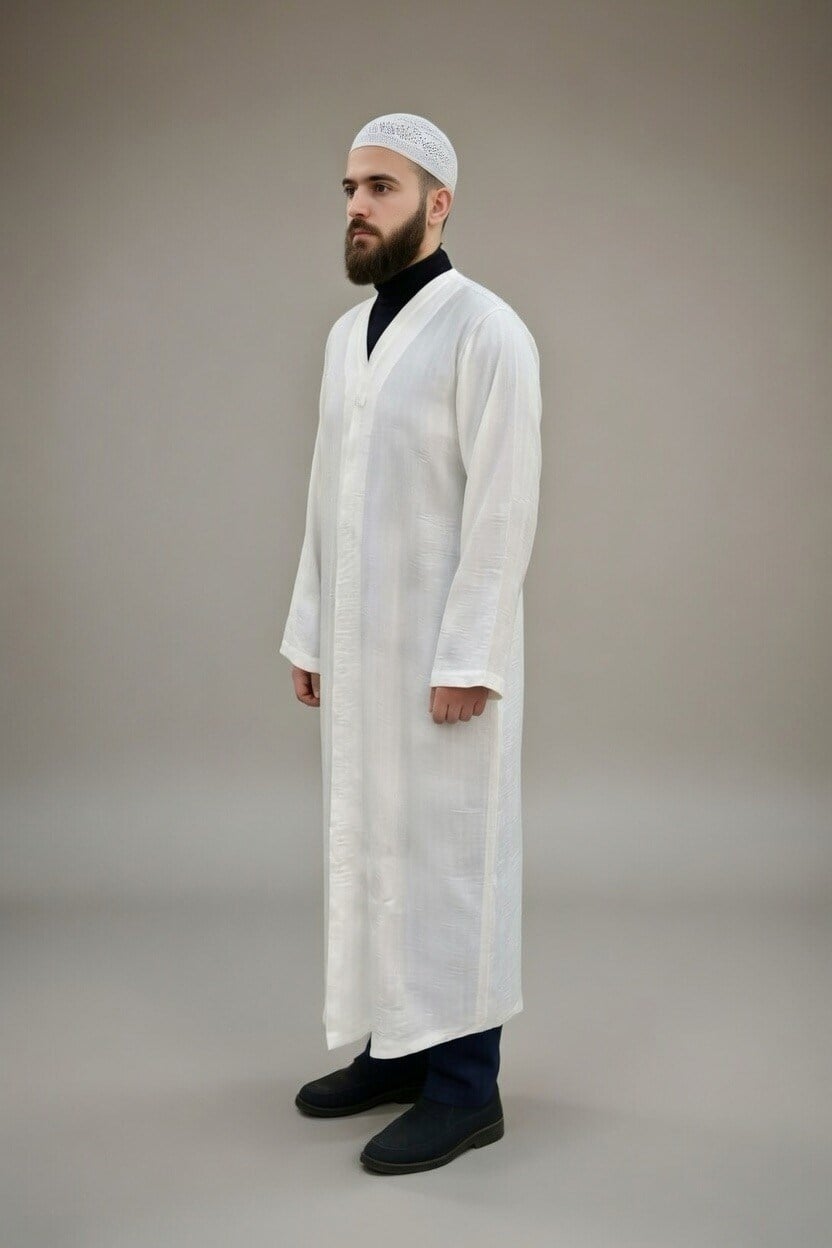 AEROBİN KUMAŞ LÜKS NAMAZ CÜBBESİ-BEYAZAEROBİN KUMAŞ LÜKS NAMAZ CÜBBESİAEROBİNCB-SH01CÜBBE MODELLERİSUFFA