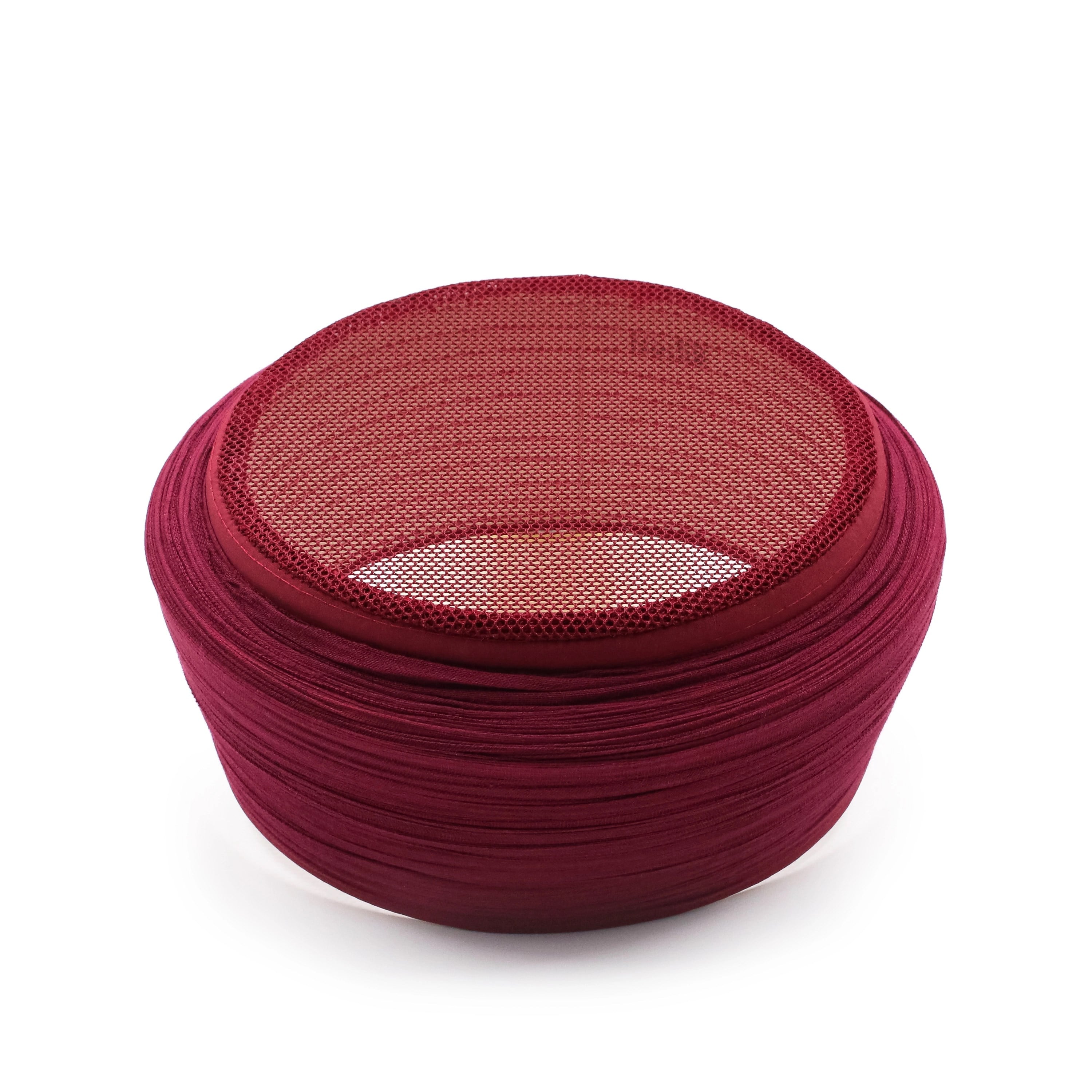Fileli Sarık – Bordo Kumaş – Bordo Takke – Düz Sarım – Fileli – 7 Metre