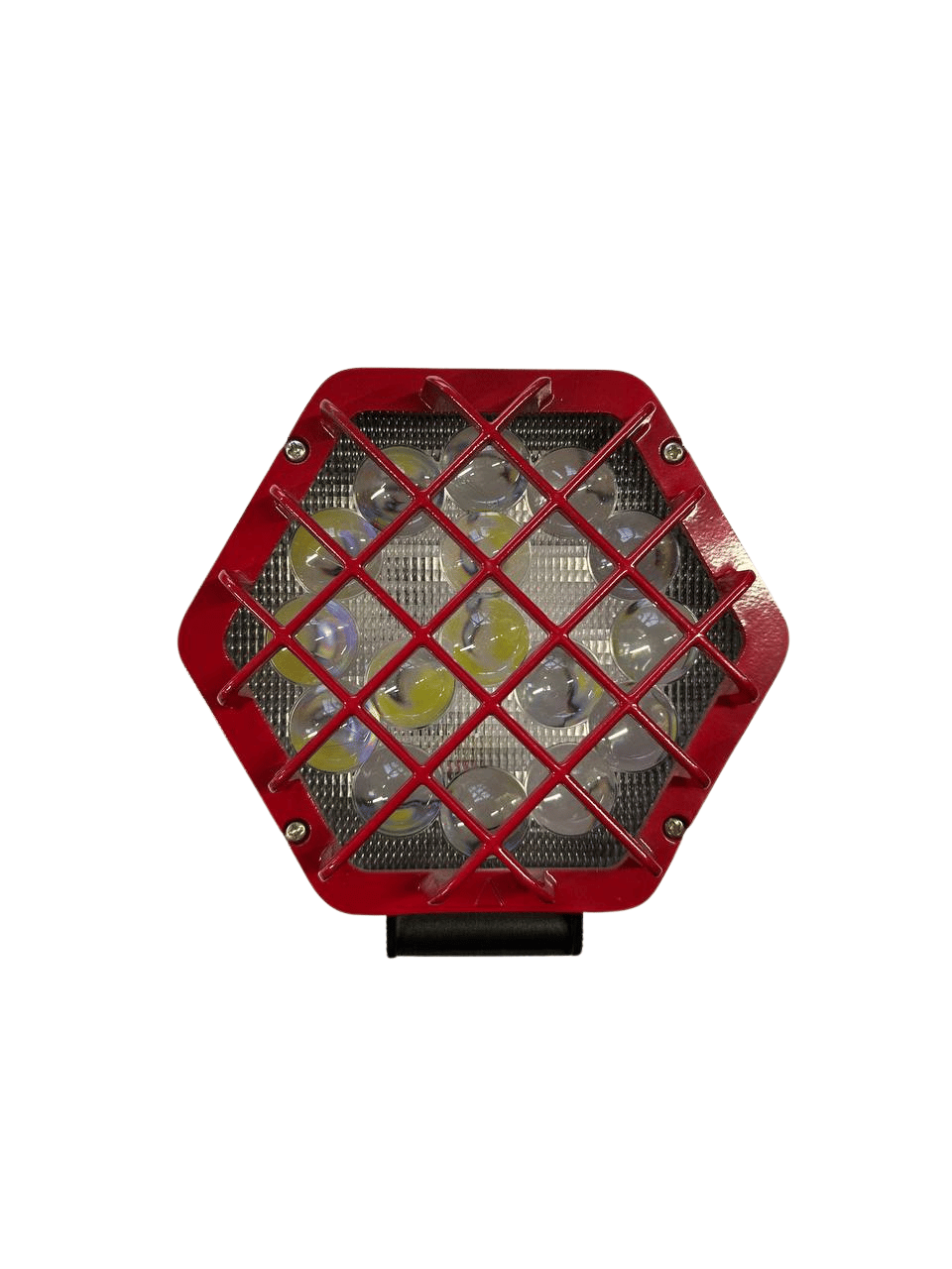 48W 16 Ledli  Altıgen Kırmızı Kafesli Led