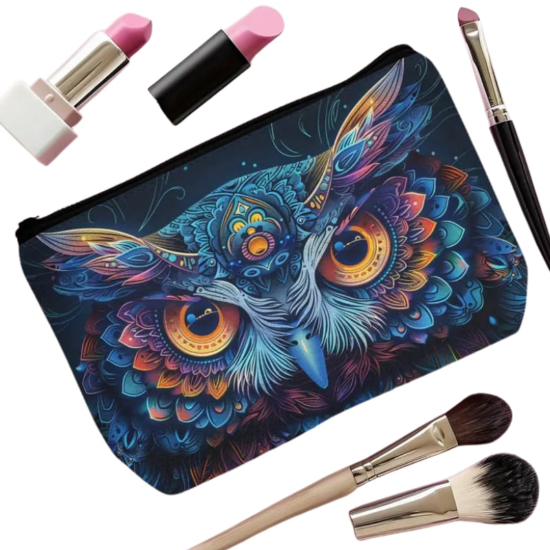 Gece Bilgesi Baykuş Kozmetik Çantası
