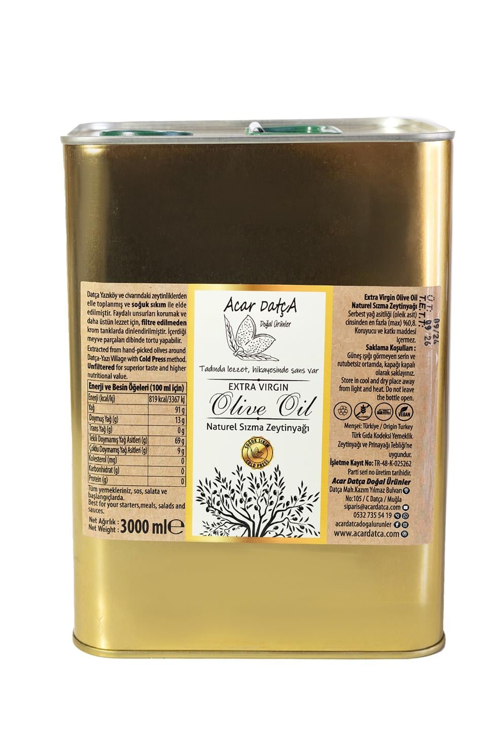 Sızma Zeytinyağı 3 lt