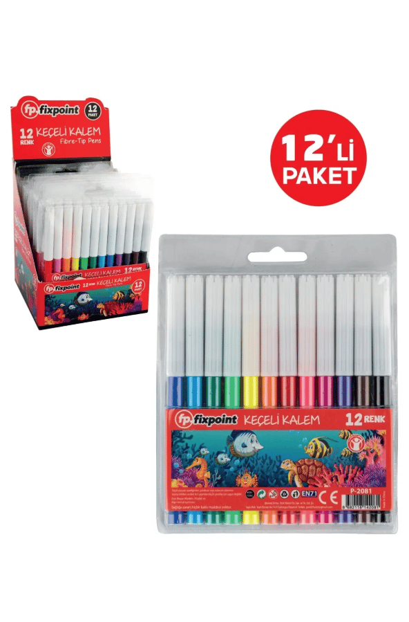 FixPoint Keçeli Kalem 12 Renk P-2081