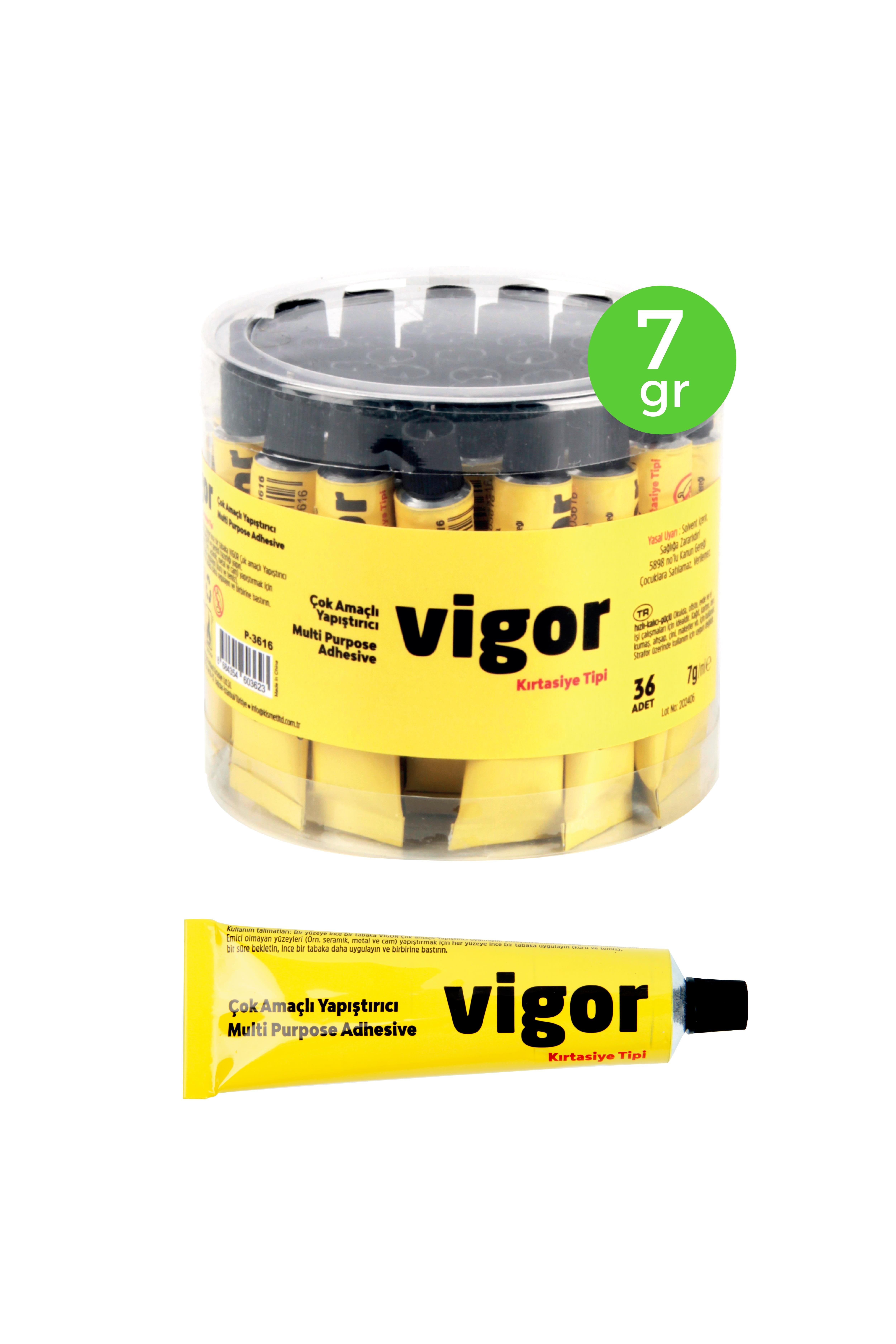 Vigor Kırtasiye Tipi Yapıştırıcı 7gr 36lı P-3616