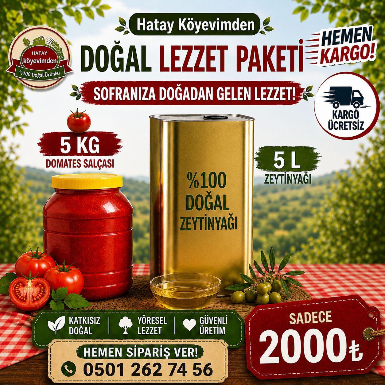 5 KG ZEYTİNYAĞI - 5 KG BİBER SALÇASI 