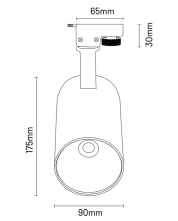Moda Aydınlatma 20W-30W Monofaze Soketli Ray Spot Armatür MD-R 1004-01-02