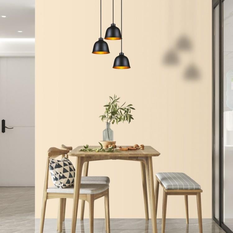 Moda Aydınlatma 3'lü Dekoratif Sarkıt Armatür Siyah&Gold MD-S 4447-21