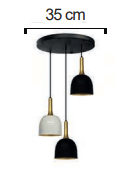 Moda Aydınlatma E-27 Duylu 3'lü Dekoratif Sarkıt Armatür MD-S 4162-22-23