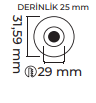 Molled 1W Ledli Sıva Altı Mini Spot MOL7013