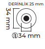 Molled 3W Ledli Sıva Altı Mini Spot MOL7066