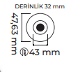 Molled 3W Ledli Sıva Altı Mini Spot MOL7008
