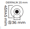 Molled 3W Ledli Sıva Altı Mini Spot MOL7084